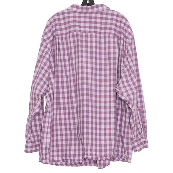 Synrgy Mens Shirt Academia Preppy Retro Indie Coastal Grandpa Button Purple 4XL - Picture 2 of 6